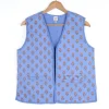 Gilet boutis provençal bleu