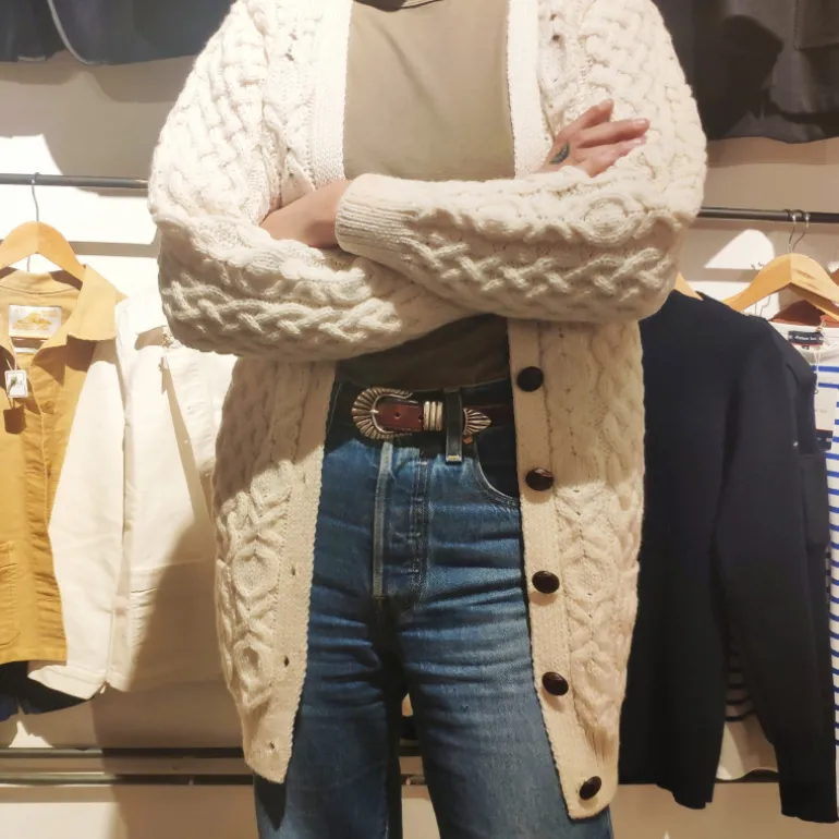 Gilet irlandais crème