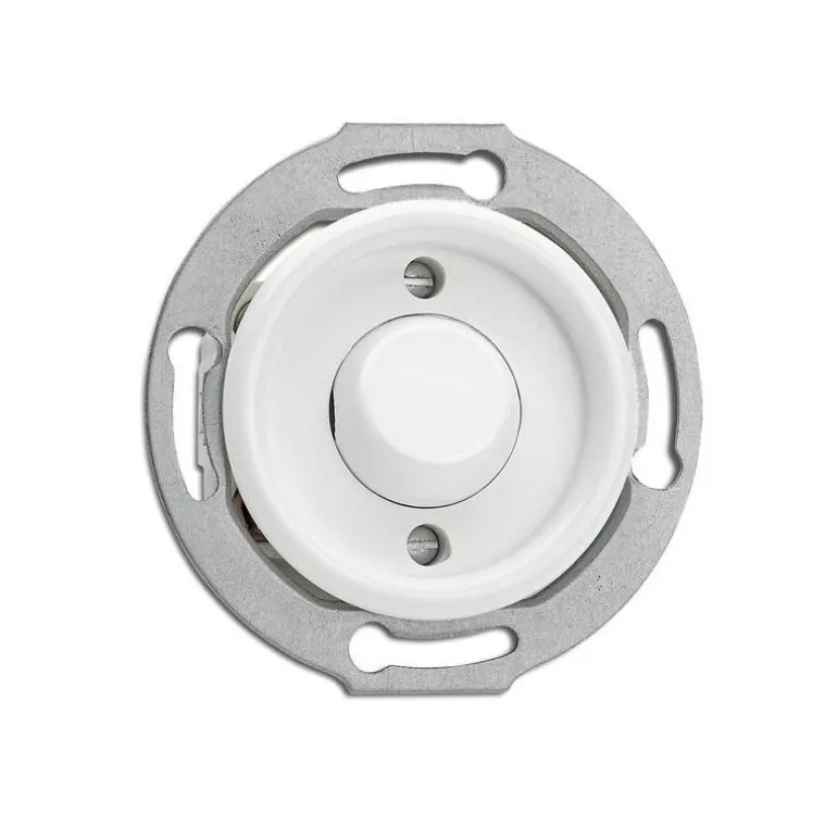 Interrupteur poussoir en duroplast blanc
