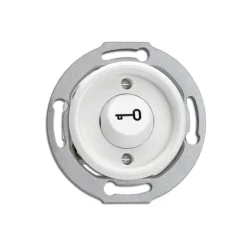 Interrupteur poussoir en duroplast blanc