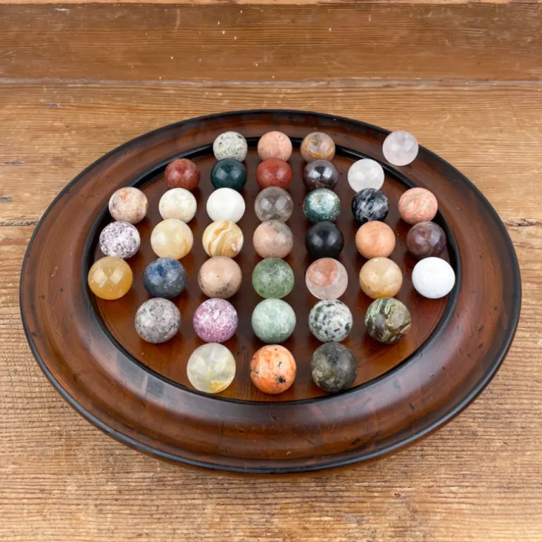 Jeu du Solitaire pierres semi-précieuses