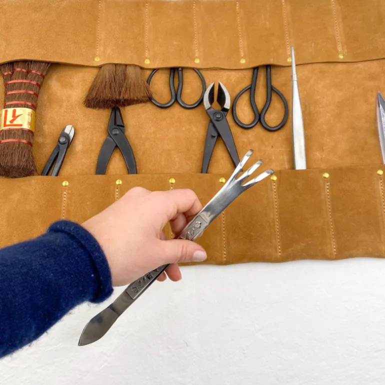 Kit pour Bonsaï - 10 outils et sacoche cuir