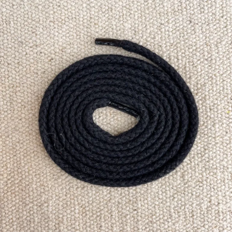 Lacets noirs Cordelet 100% coton