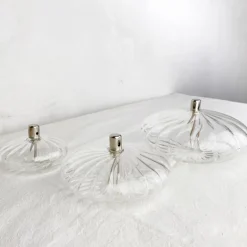 Lampe à huile ellipse striée