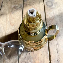 Lampe à pétrole en laiton poli