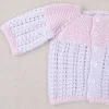 Layette blanche et rose en coton