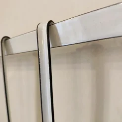 Louche/écumoire en émail blanc
