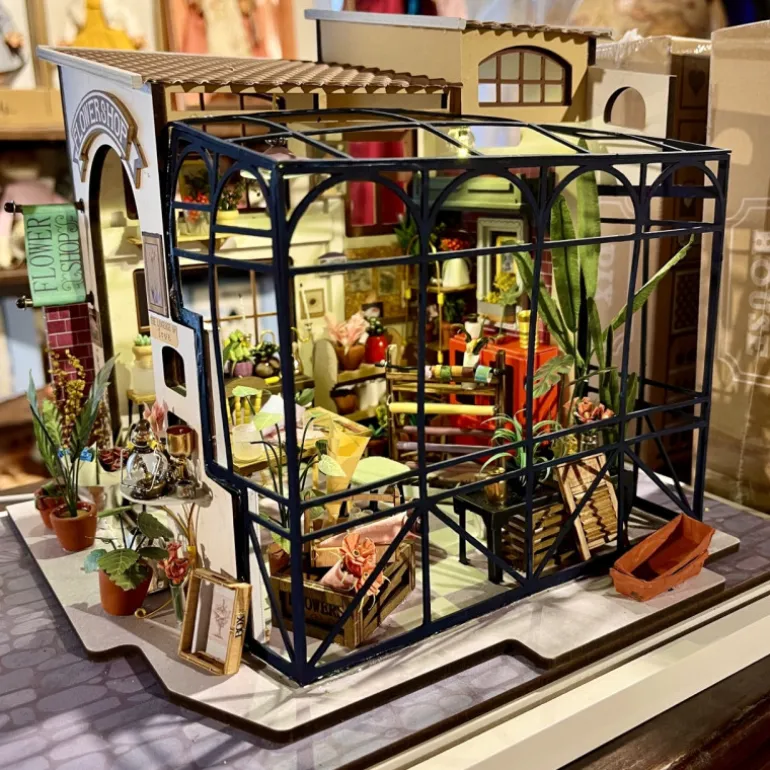 Magasin de fleurs miniature à monter