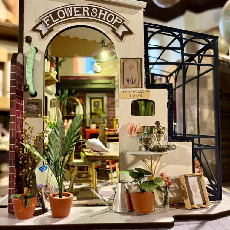 Magasin de fleurs miniature à monter