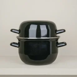 Marmite à moules émaillée