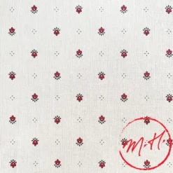 Nappe calisson ronde blanc-rouge