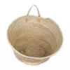 Panier avec anses en cuir