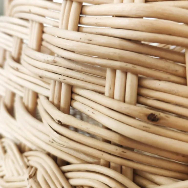 Panier tresses en osier naturel