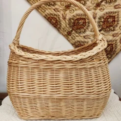 Panier vendéen en osier naturel