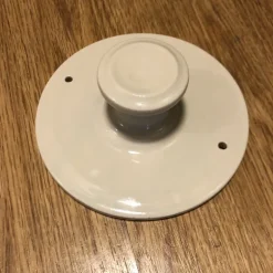 Patère ronde céramique artisanale blanche