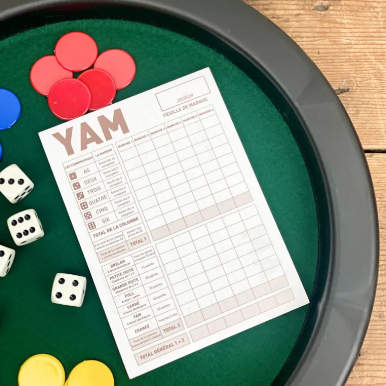 Piste de dés pour Yam's