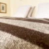 Plaid rustique en laine mérinos