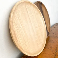 Plateau rond en bois
