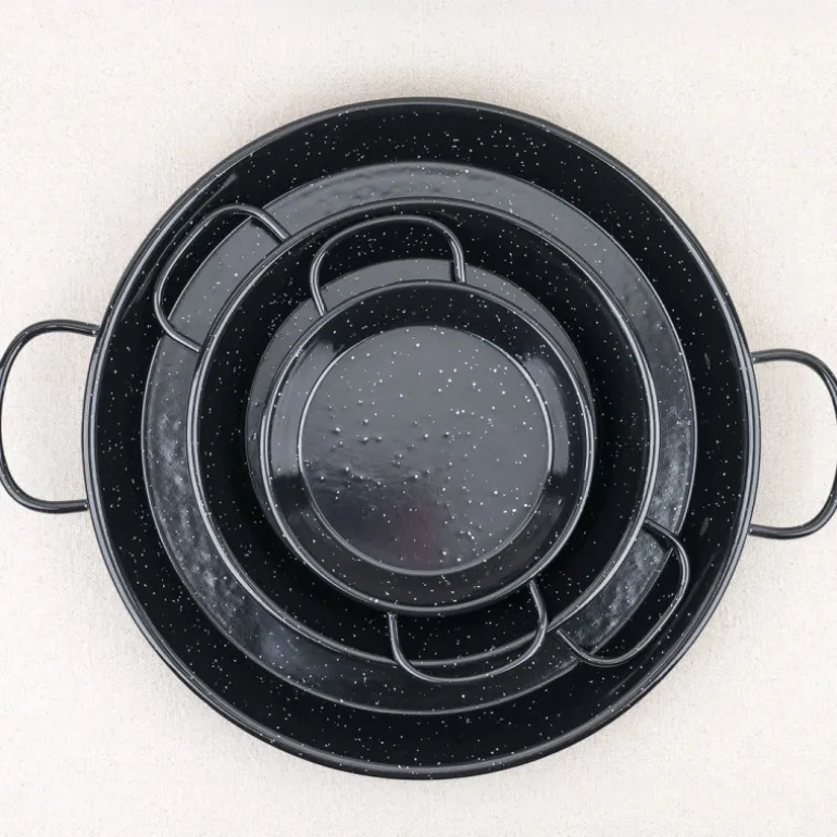 Plat à paella émaillé bas