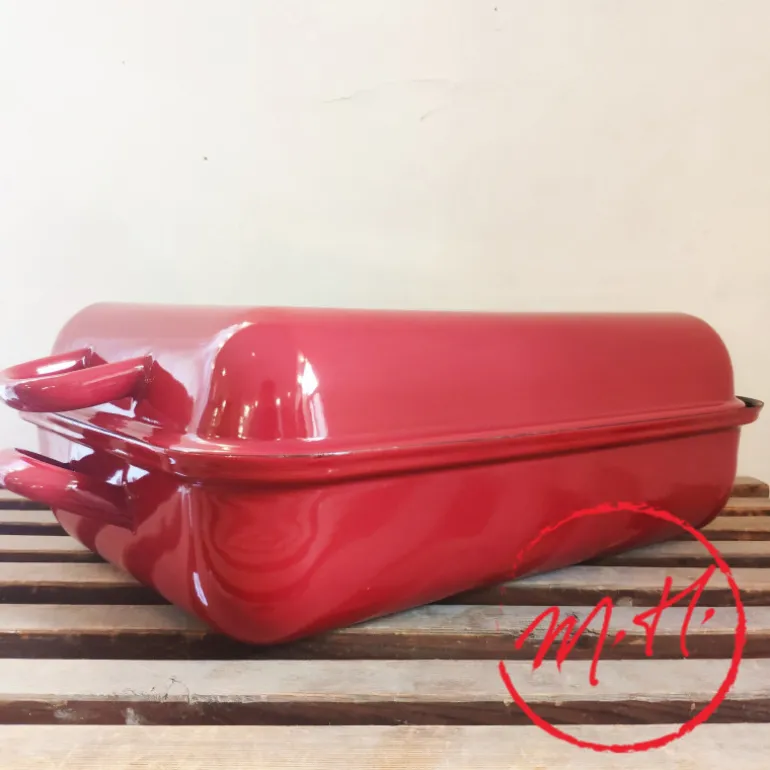 Plat à rôtir émail rouge