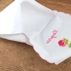Pochette brodée Lingerie Rose