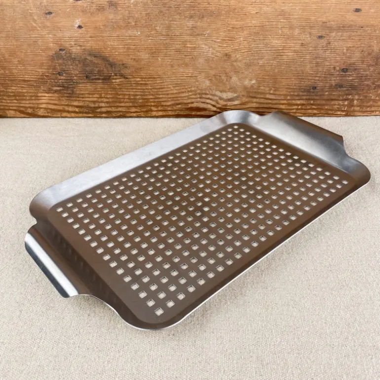 Poêle à griller pour barbecue en inox