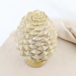 Pomme de pin en grès émaillé