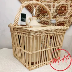 Porte-bouteilles en osier naturel