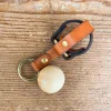 Porte-clés cochonnet en cuir