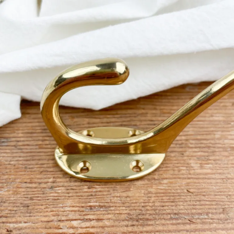 Porte-manteau double en laiton 125 mm