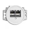 Prise double RJ45 duroplast blanc