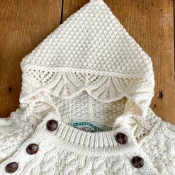 Pull irlandais à capuche bébé 12/18 mois