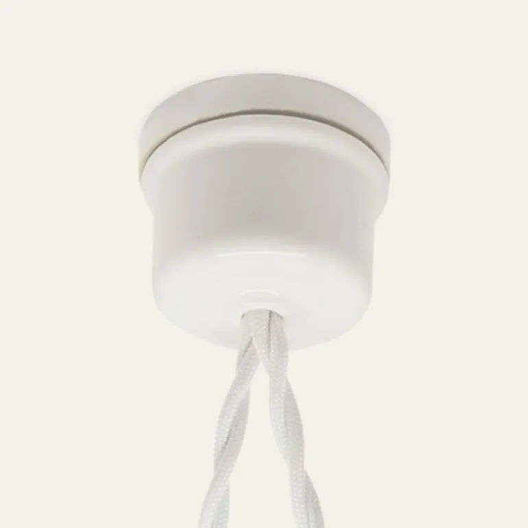 Rosace en porcelaine blanche