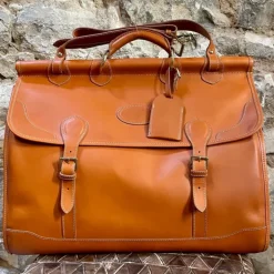 Sac de voyage cuir naturel