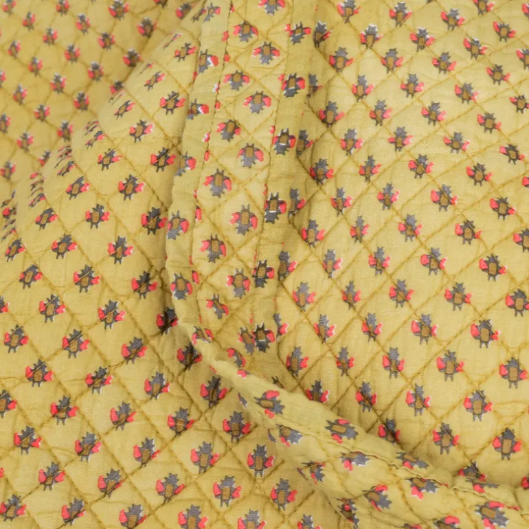 Sac géant provençal ocre motifs mouches