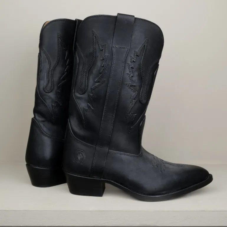 Santiags La Botte gardiane cuir naturel noires
