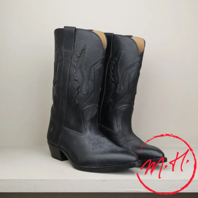 Santiags La Botte gardiane cuir naturel noires