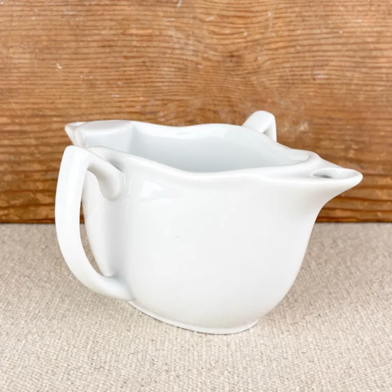 Saucière gras / maigre en porcelaine