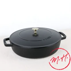 Sauteuse en fonte noir mat