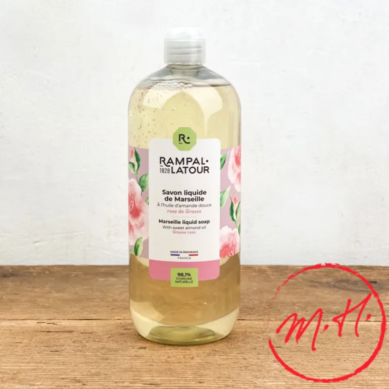 Savon liquide de Marseille Rose de Grasse