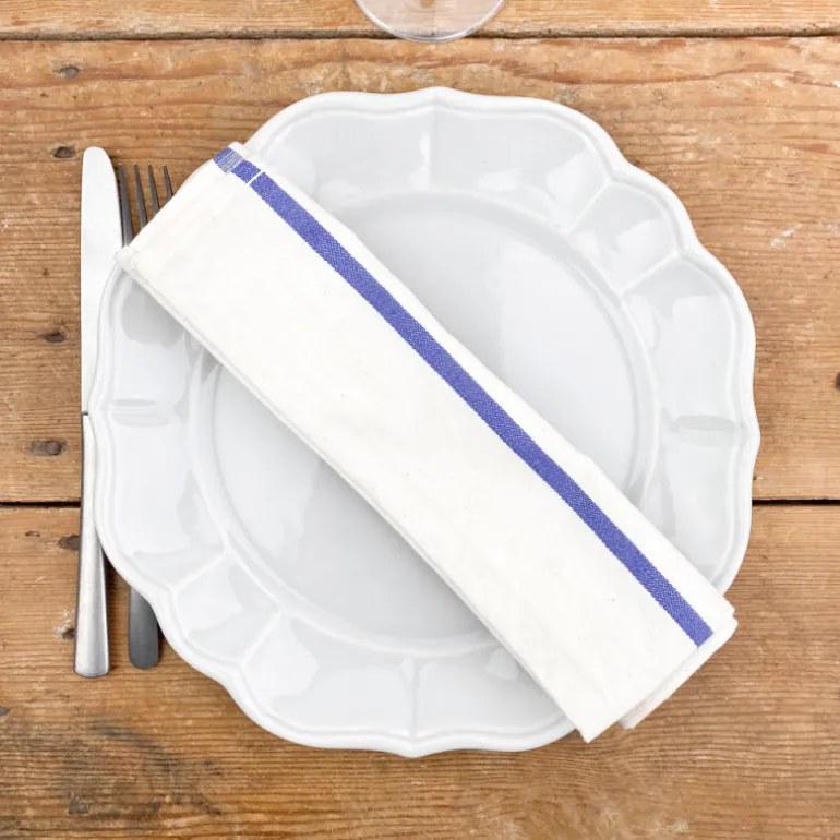 4 serviettes de table en coton écru