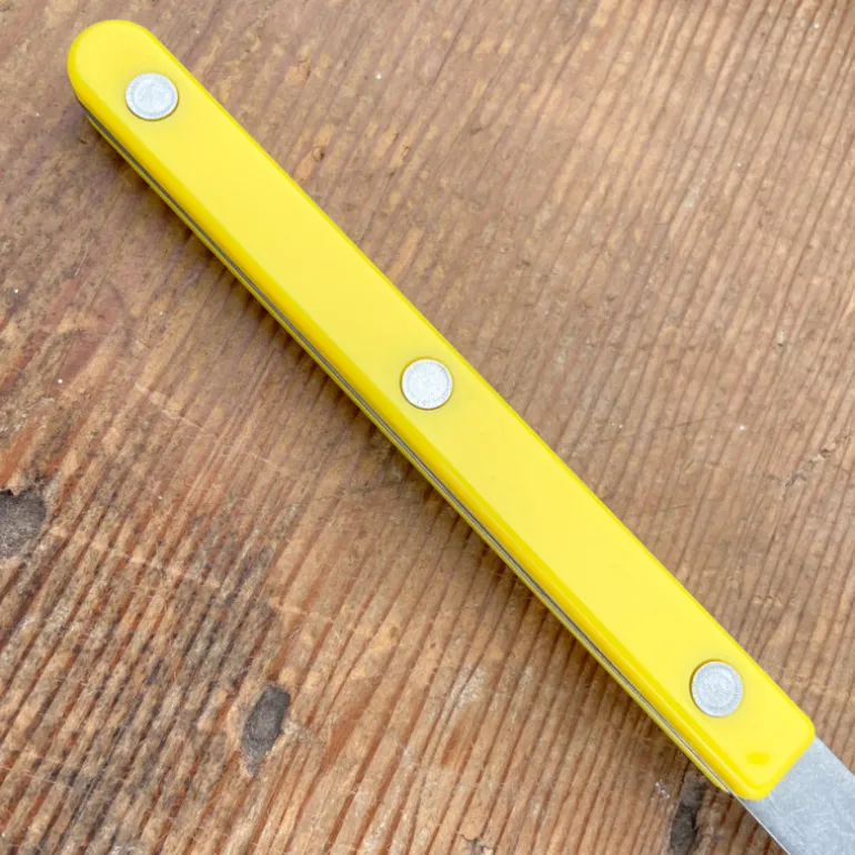 Set de 4 couverts de table jaunes effet mat