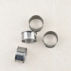 Set de 4 ronds de serviettes en inox