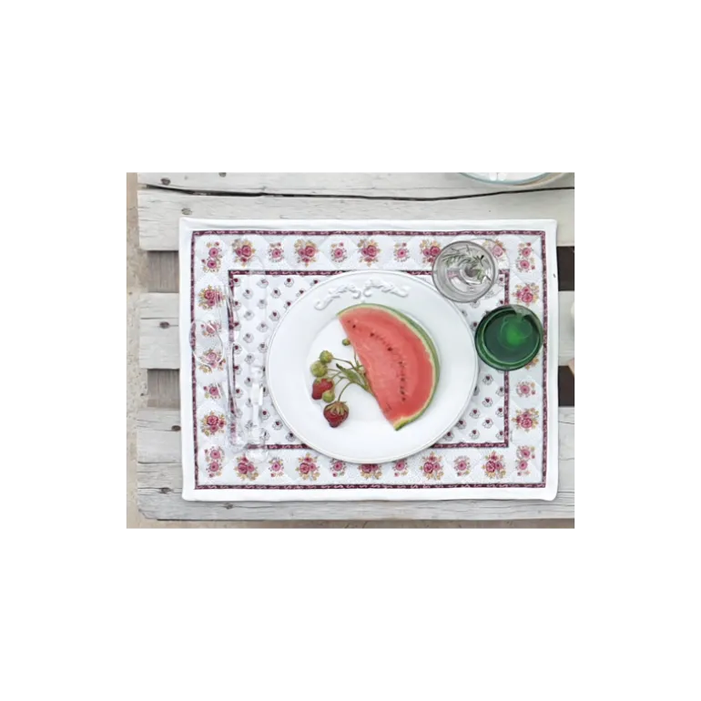 Set de table Fleur d'Arles blanc Souleiado