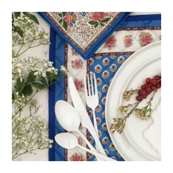 Set de table Fleur d'Arles bleu Souleiado
