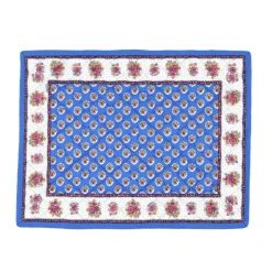Set de table Fleur d'Arles bleu Souleiado