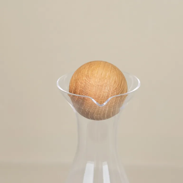 Set huilier et vinaigrier en verre soufflé