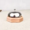 Sonnette de comptoir socle bois
