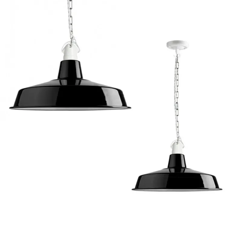 Suspension avec abat-jour en émail Ø40 cm