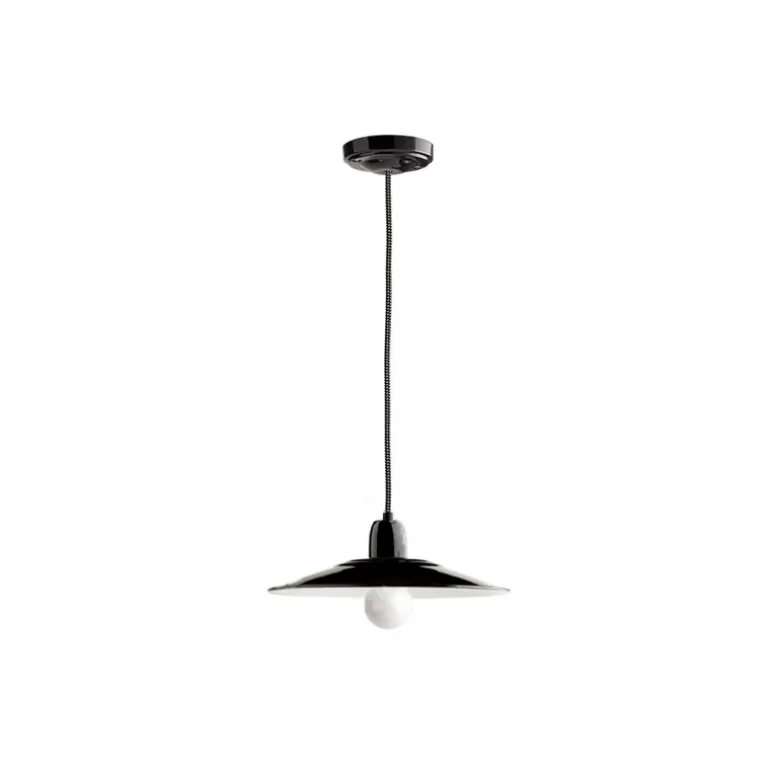 Suspension en porcelaine blanche et émail Ø 28 cm